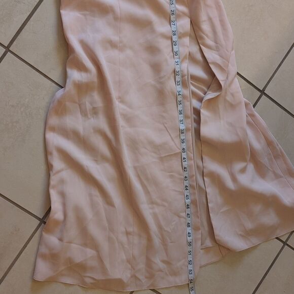 NWT Dessy Collection Off-Shoulder Light Pink Maxi Dress 3012 Cross Back Size 8 - Picture 7 of 15